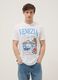 White 100% cotton T-shirt with graphic print, regular fit_0