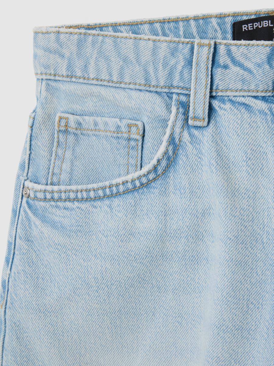 Women's Sky Blue Pure Cotton Regular Fit Shorts_1