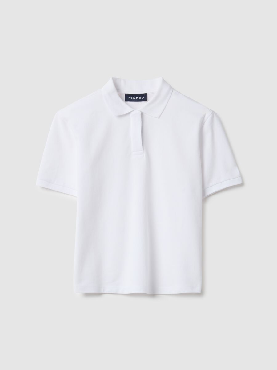 White pure cotton polo shirt regular fit_4