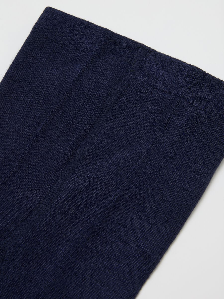 Stretch Bamboo Blue Tights for Girls_2