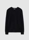 Black viscose blend regular fit jumper_4