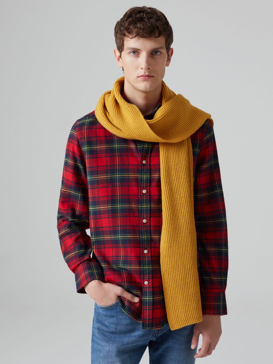 Camicia in flanella fantasia check_0