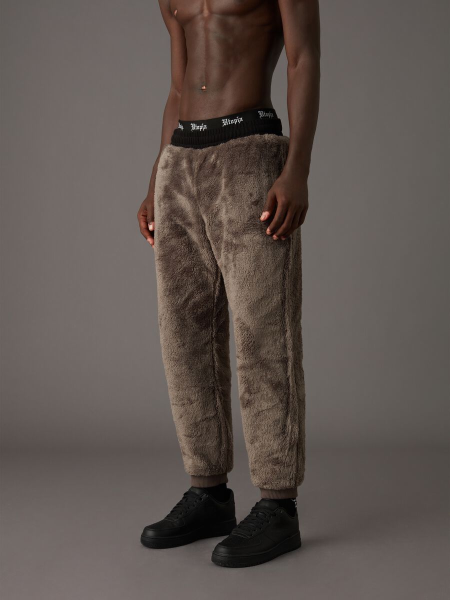 Teddy Reversible Sweatpants Black_4