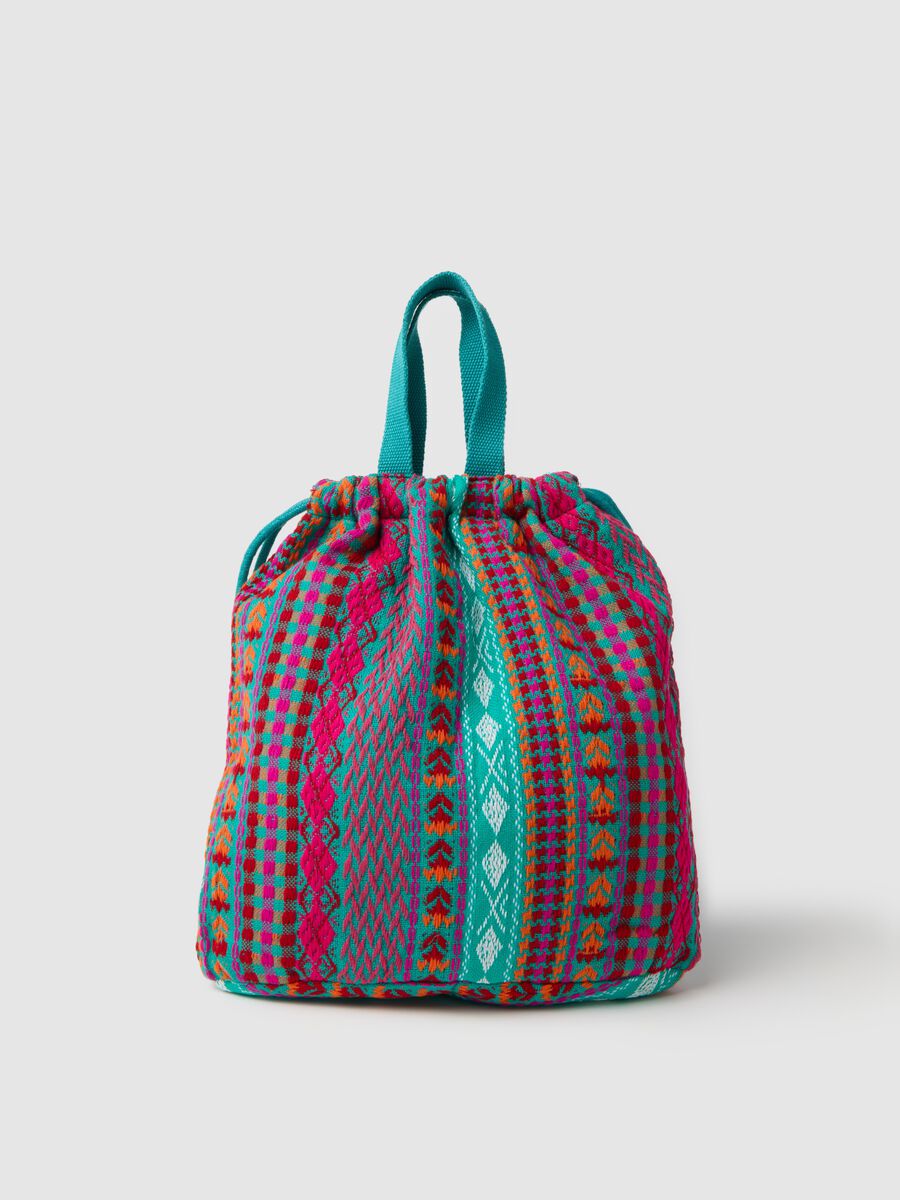 Women's Multicolor Cotton Blend Backpack_0