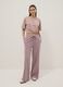 Pink wide leg pure cotton jogger trousers_1
