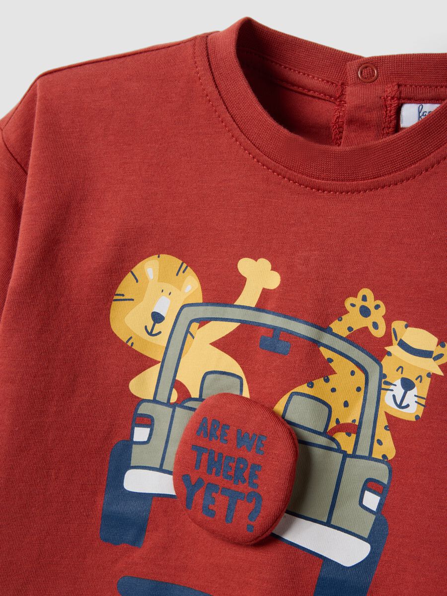 Red short-sleeve pure cotton T-shirt_2