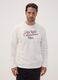 White crew-neck pyjamas with regular-fit long trousers_1