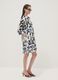 Multicolour floral print oversized stretch cotton dress_0