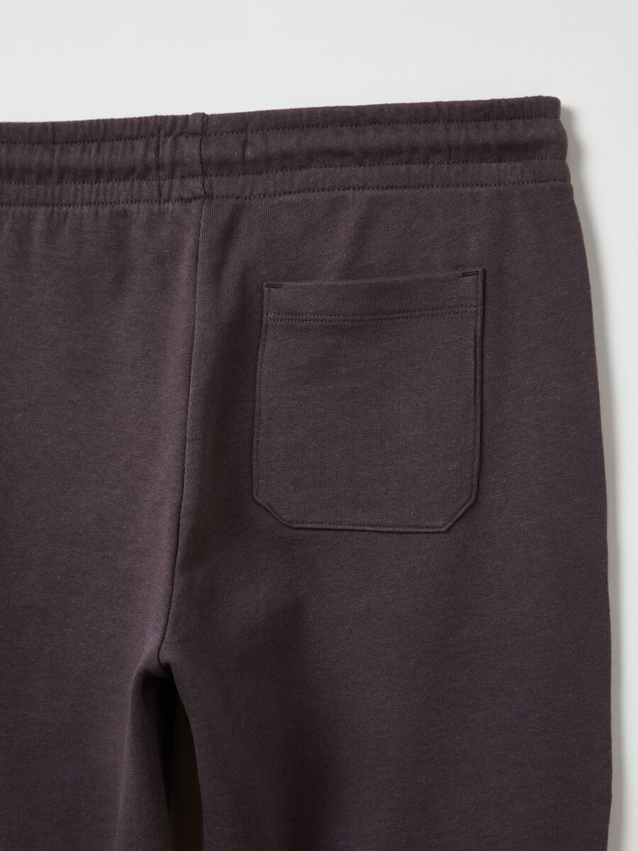 Joggers in felpa con coulisse e stampa _2