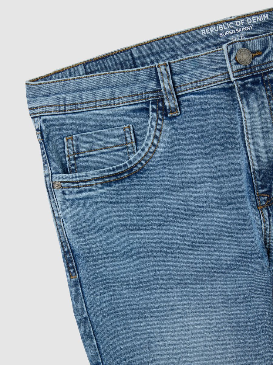 Men's Super Skinny Light Blue Denim Jeans_5