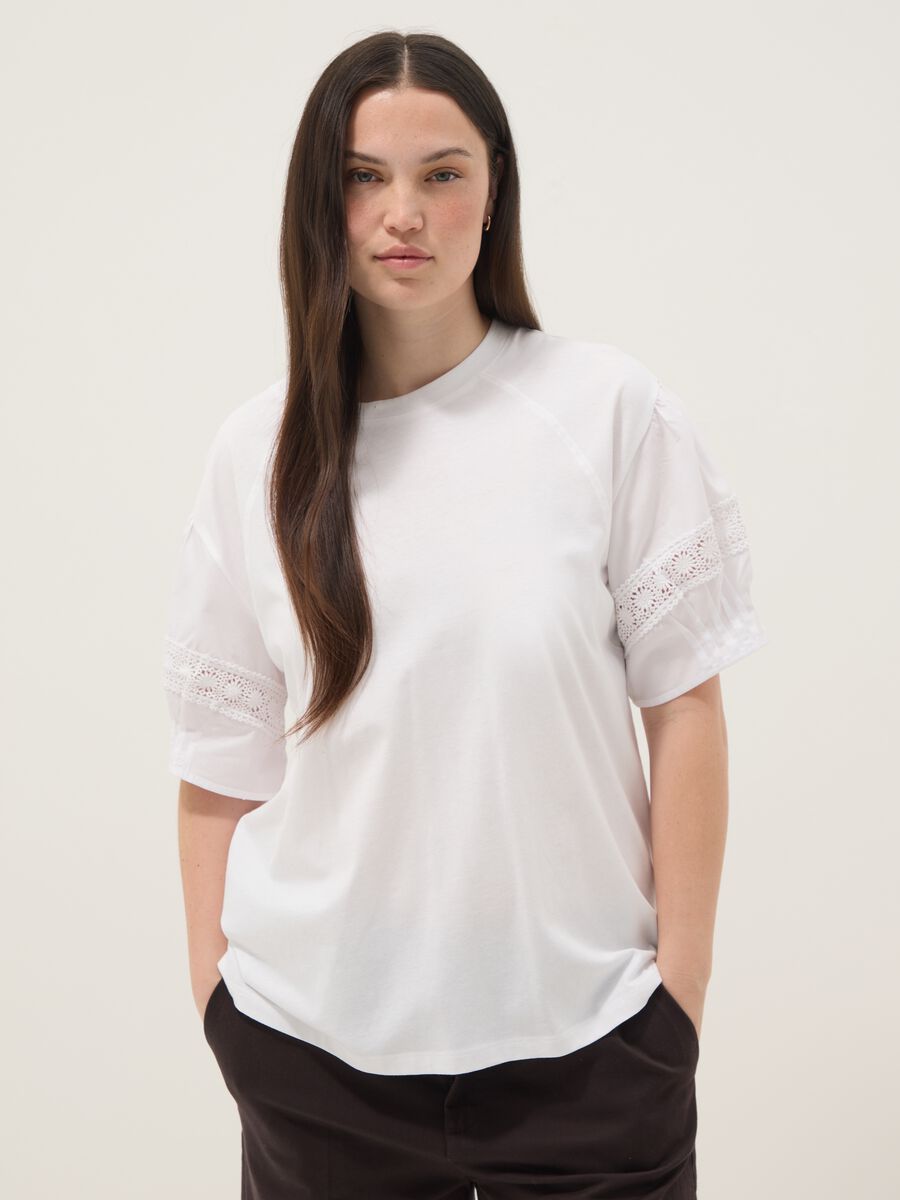 White pure cotton regular-fit T-shirt_0