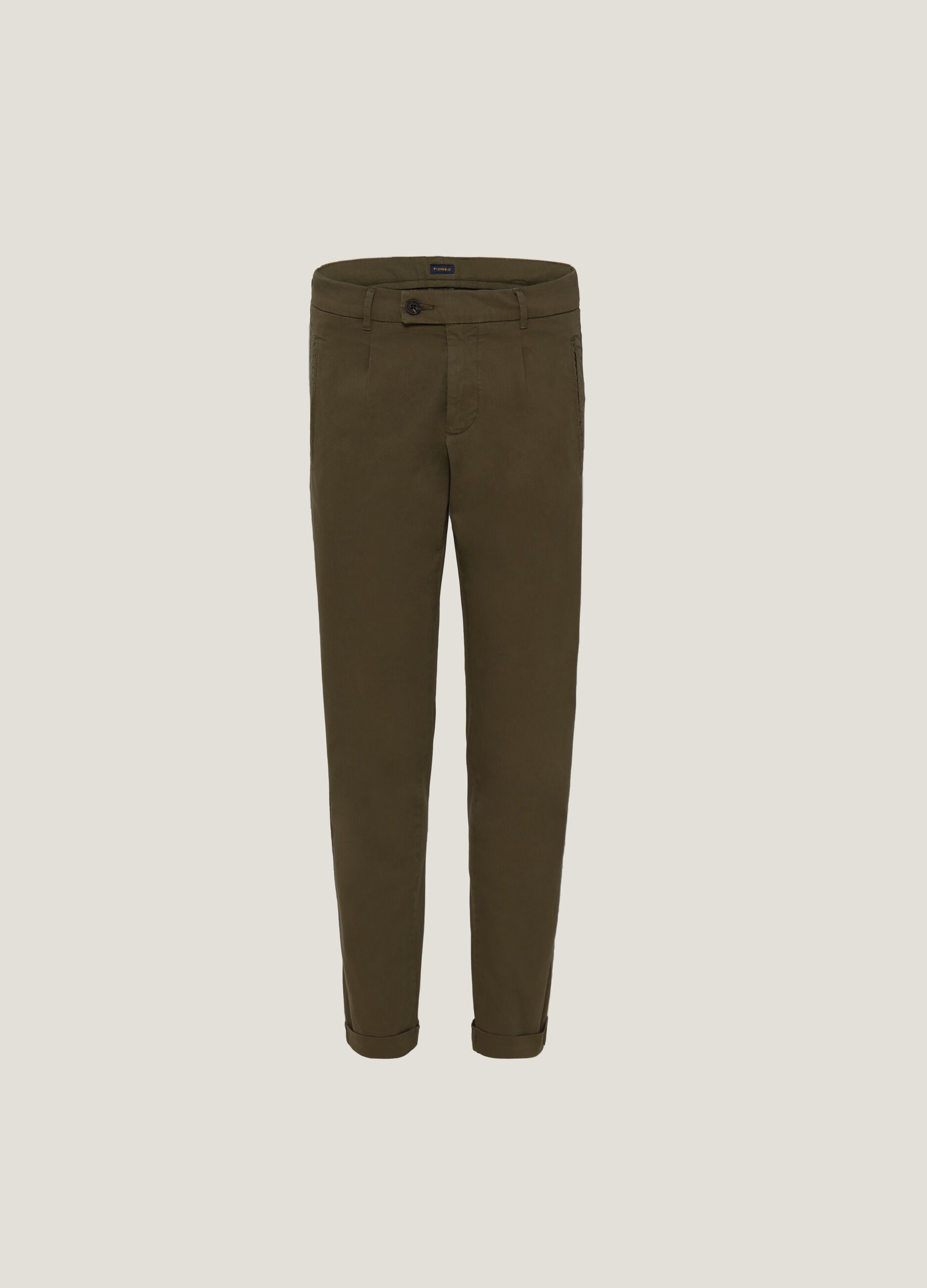 Pantaloni chino slim fit trama diagonale_4