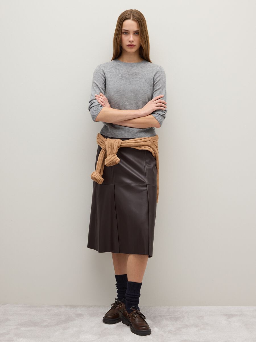 Grey Pure Wool Sweater Regular Fit_2