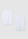 Girls' School Smock in White Cotton Blend with Buttons_1
