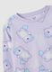 Girls' purple cotton pyjamas with a regular fit_3