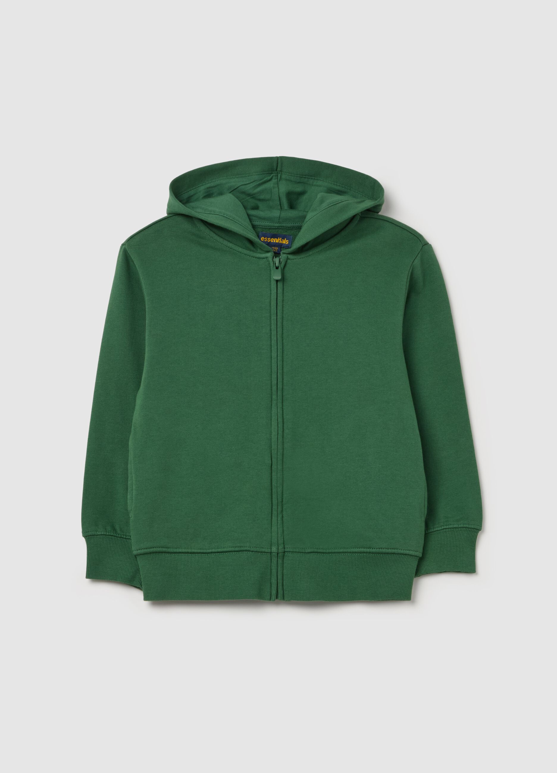 Full-zip sweatshirt in French terry with hood