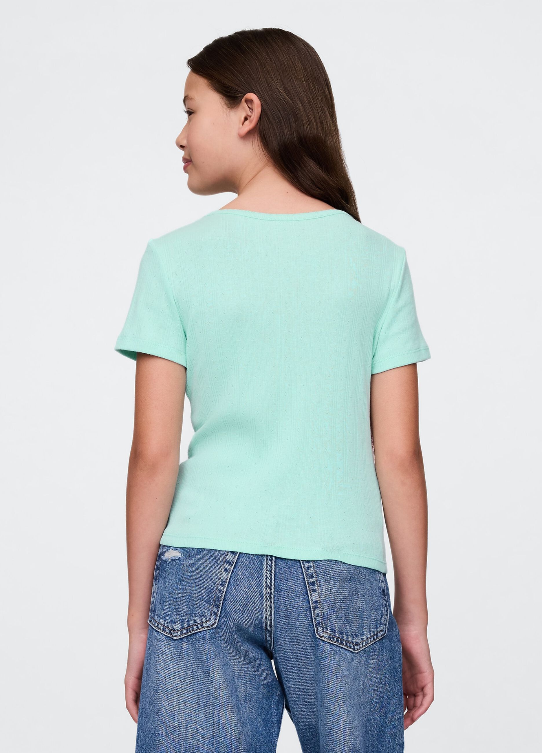 Light Green Ribbed T-shirt