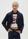 Girls' jacket in blue stretch fabric_0
