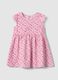 Multi-colour pure cotton regular fit girl's dress with flowers_0