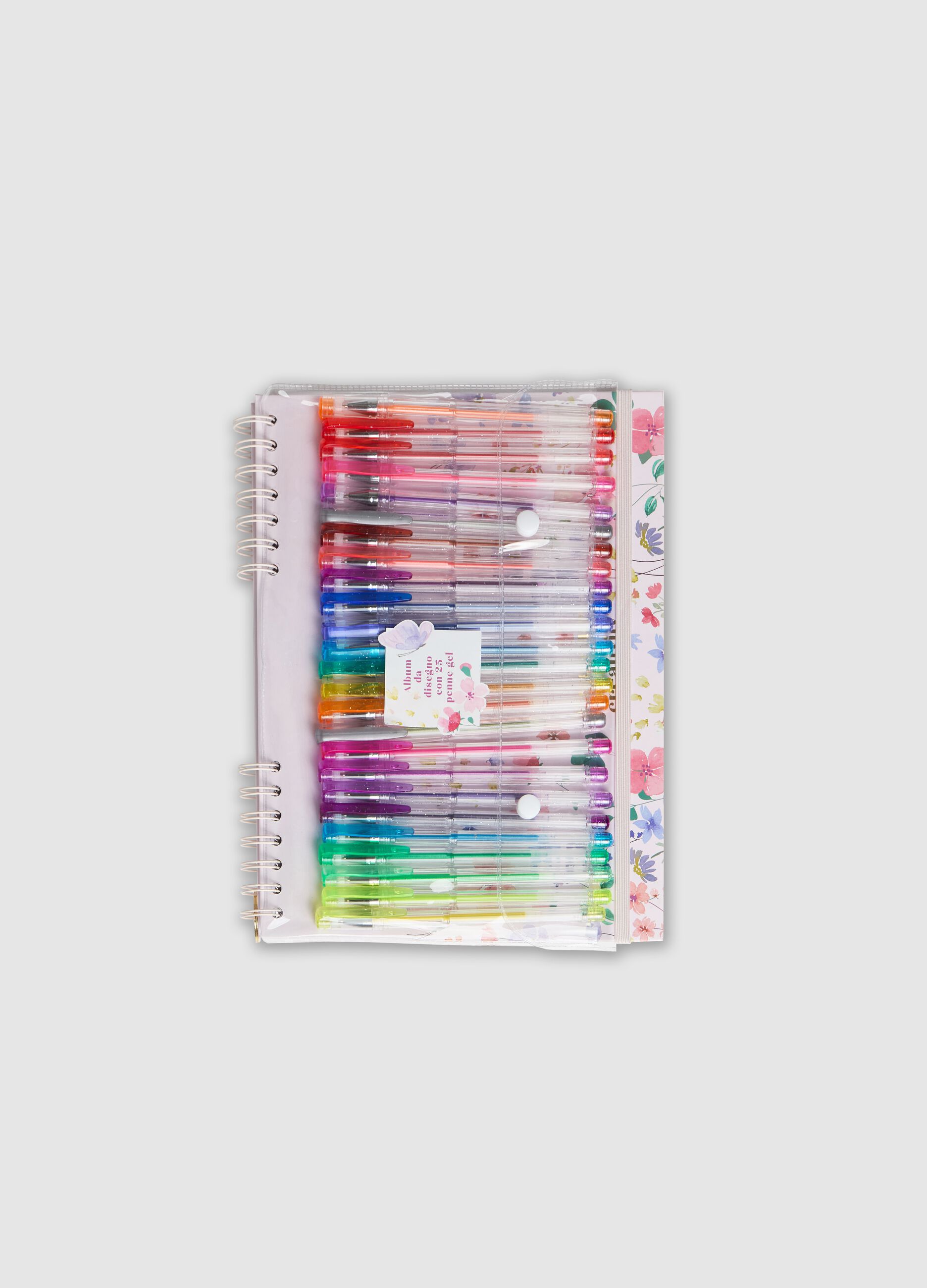 Drawing pad with 25 gel pens