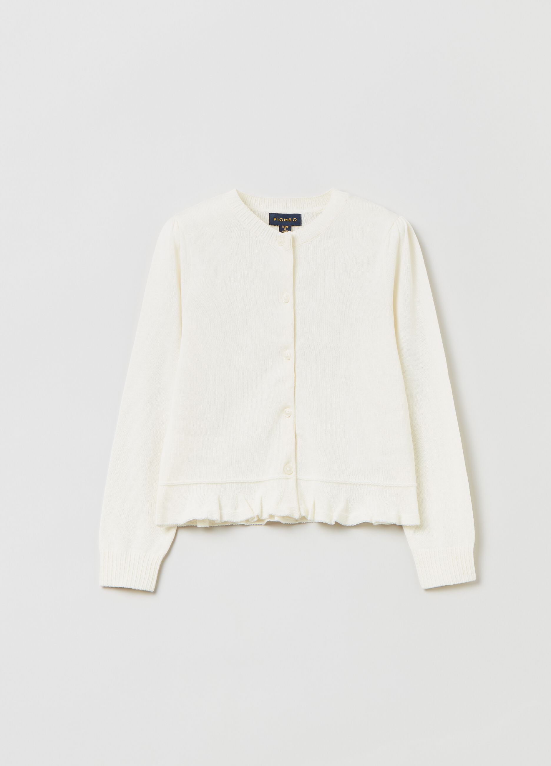 Cardigan con rouche_0