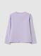 Girls' purple stretch cotton regular fit T-shirt_1