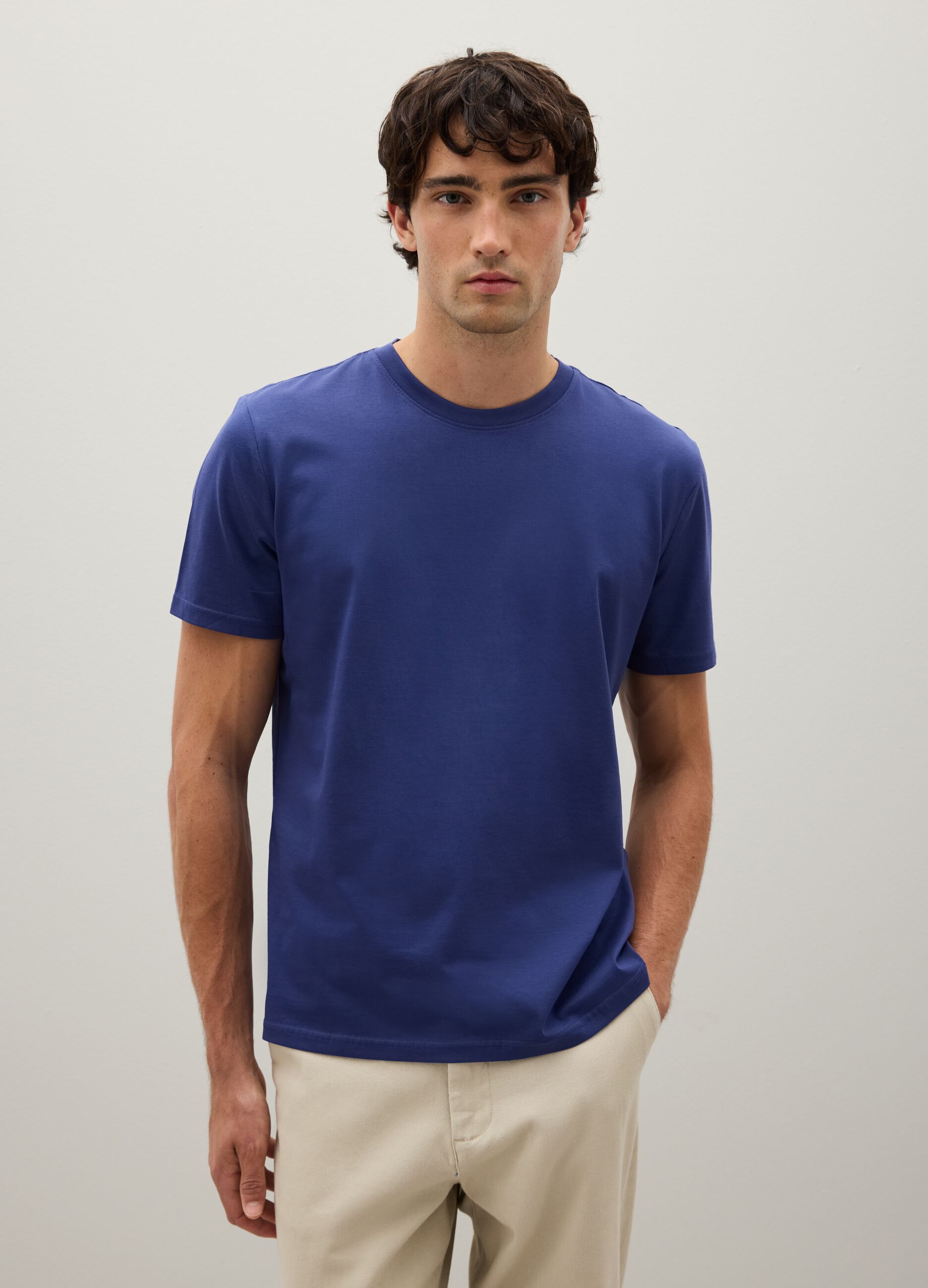 Blue pure cotton T-shirt