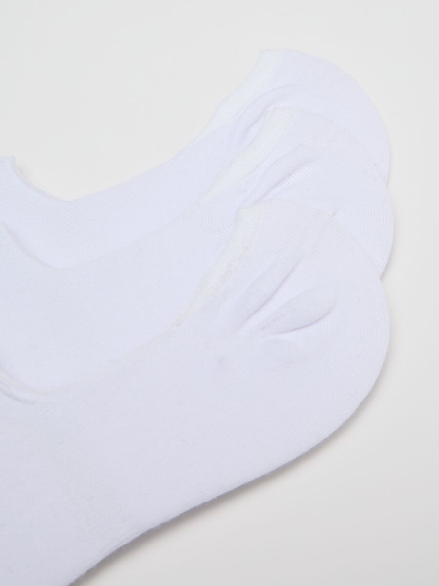 Three-pack white stretch pop socks_1