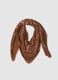 Brown scarf with floral details_0