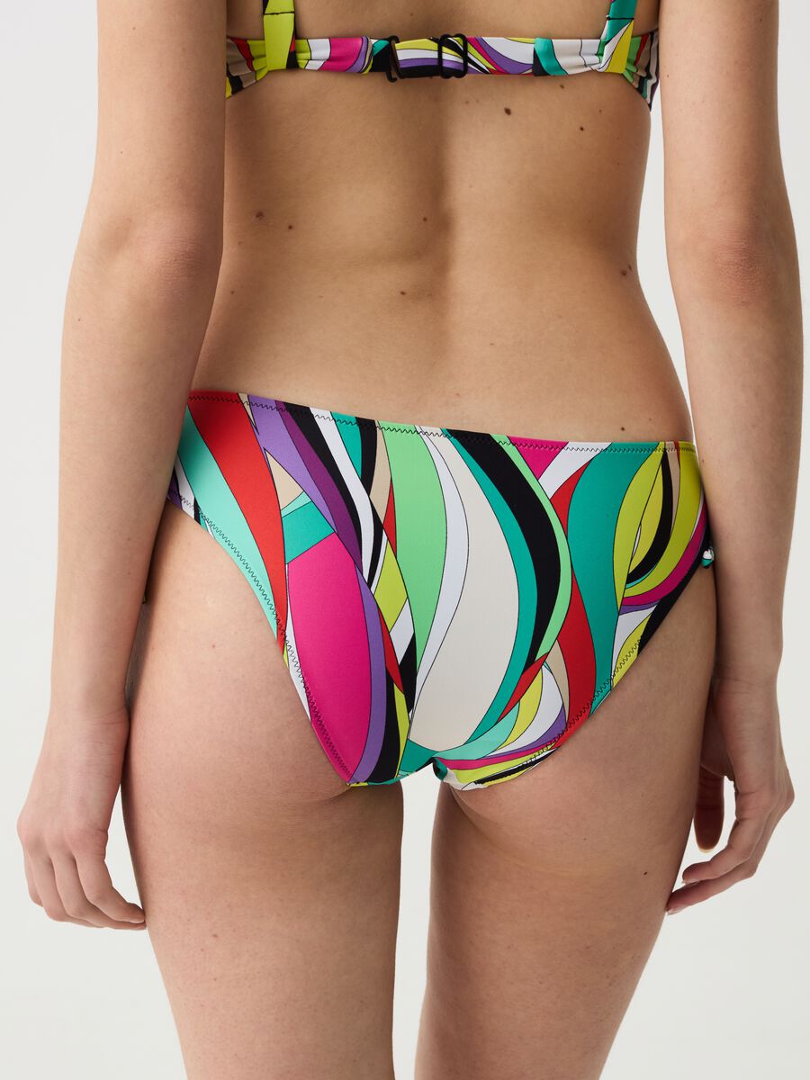 Bikini briefs with multicoloured patterned drawstring_2