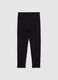 Girls' black skinny fit cotton leggings_1