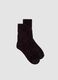 Black stretch boucl&eacute;-effect socks_0