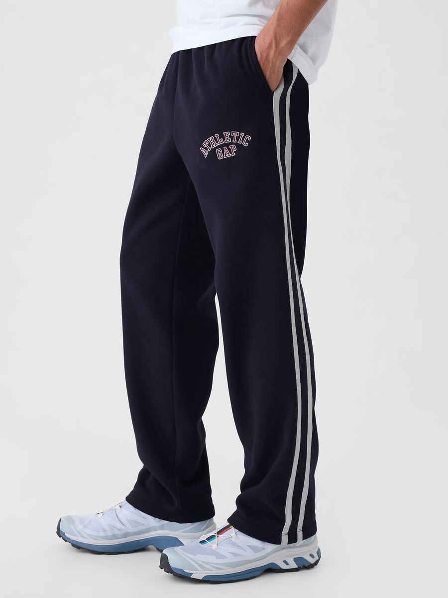 Joggers con bande rigate ricamo logo Athletic_3