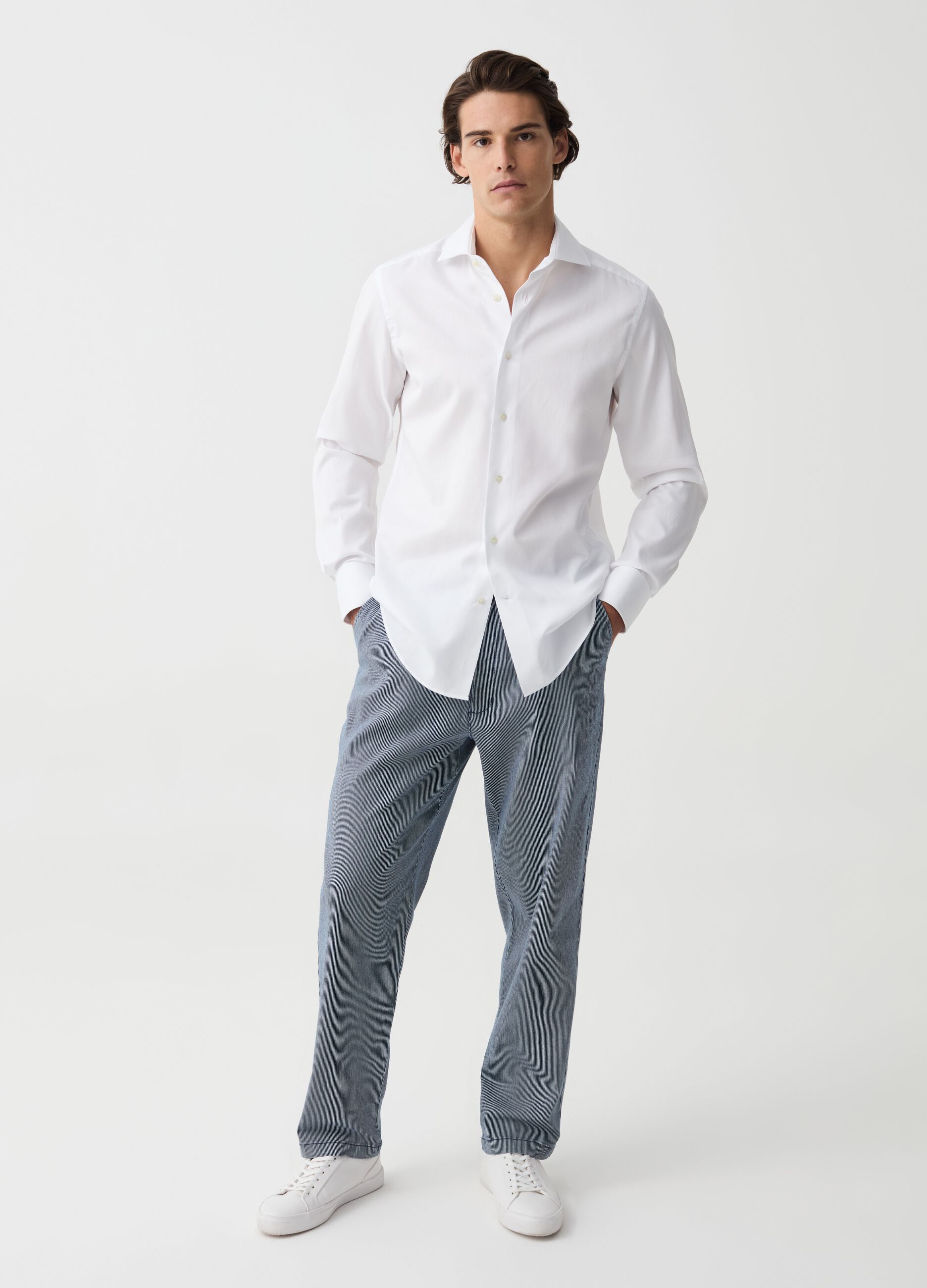 Ovs Pantalone chino jogger relaxed fit a righe