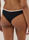 Black stretch swim briefs with white trim_2