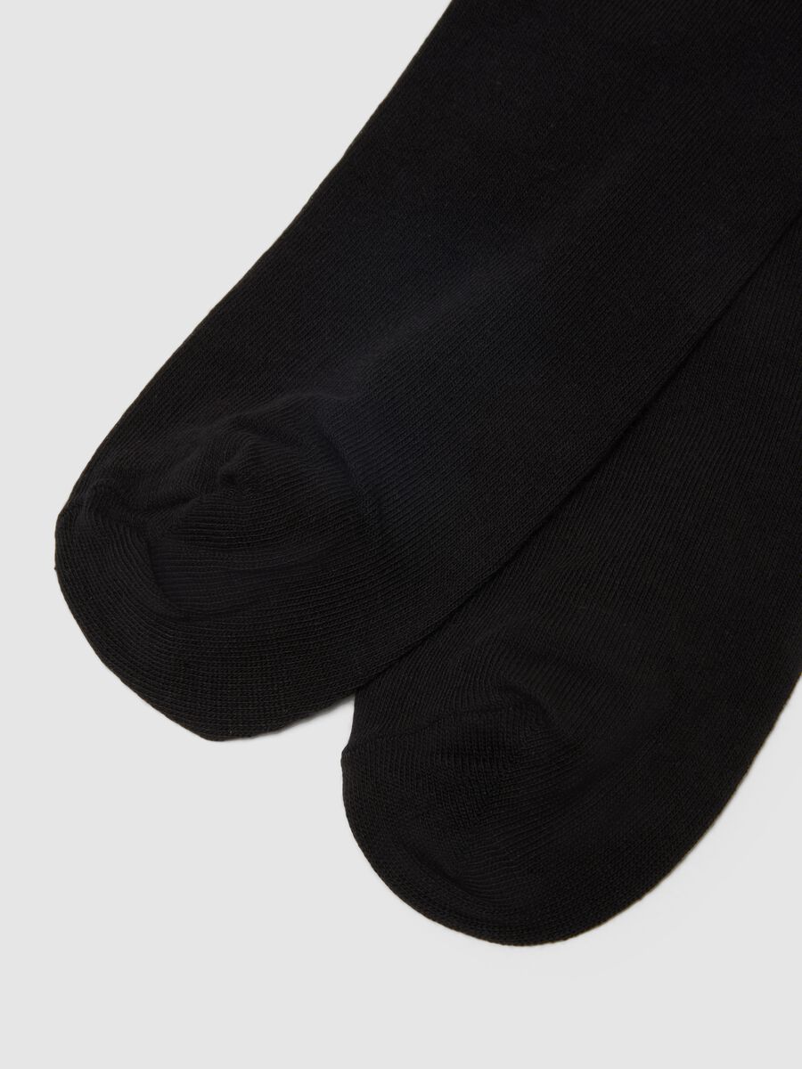 Two-pack of black short cotton blend socks regular fit_1