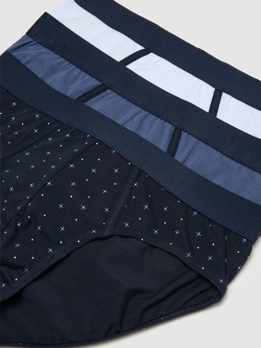 Set of 3 Men's Multicolour Cotton Blend Briefs_5