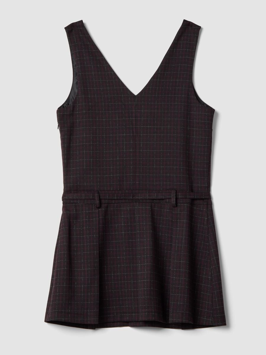 Black stretch viscose dress with deep V-neck_2