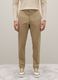 Beige regular fit twill and stretch cotton trousers_1