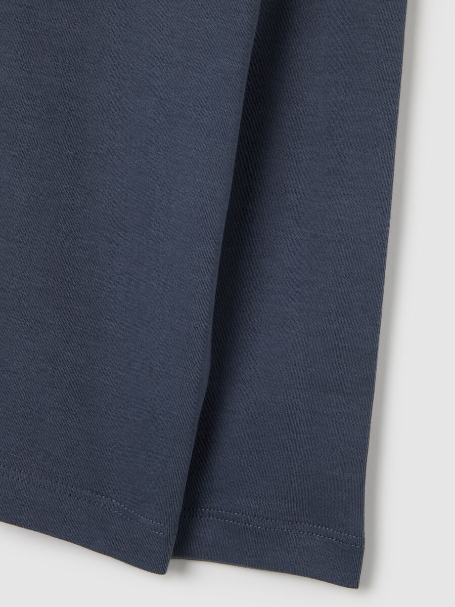 Long sleeve blue cotton shirt_3