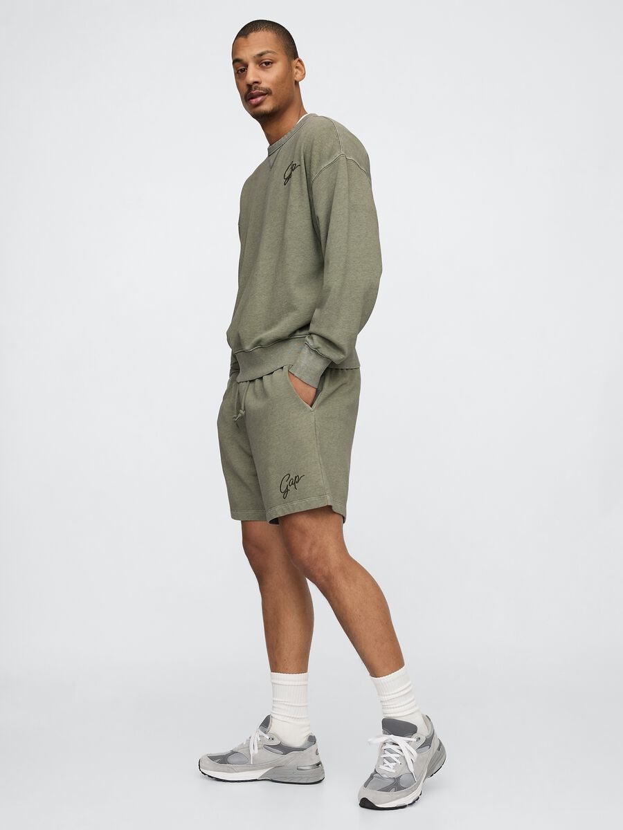 Green Shorts in Cotton and Polyester Blend Gap_3