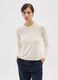 Regular fit white crew neck jumper_0
