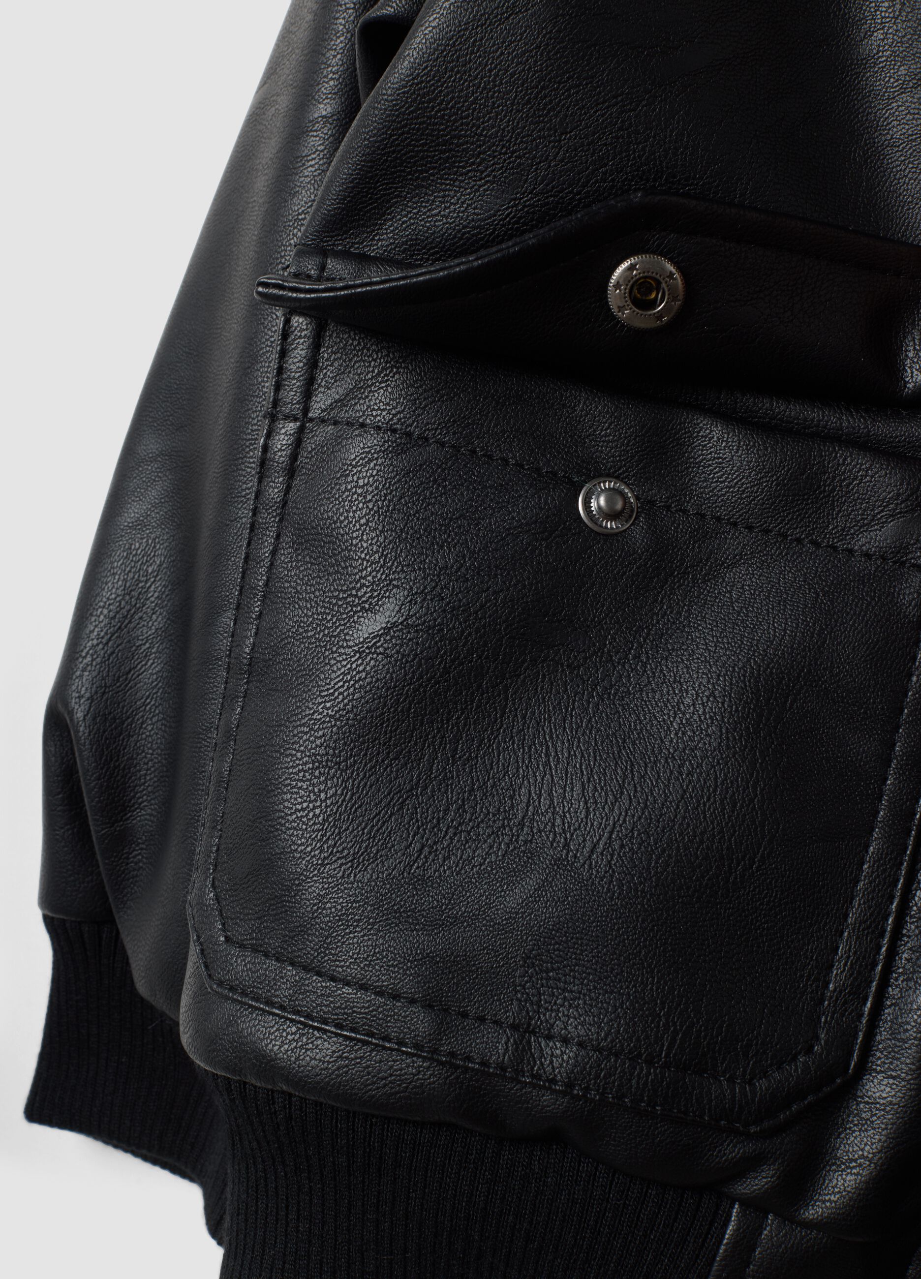 Black padded hooded zip-up jacket for boys