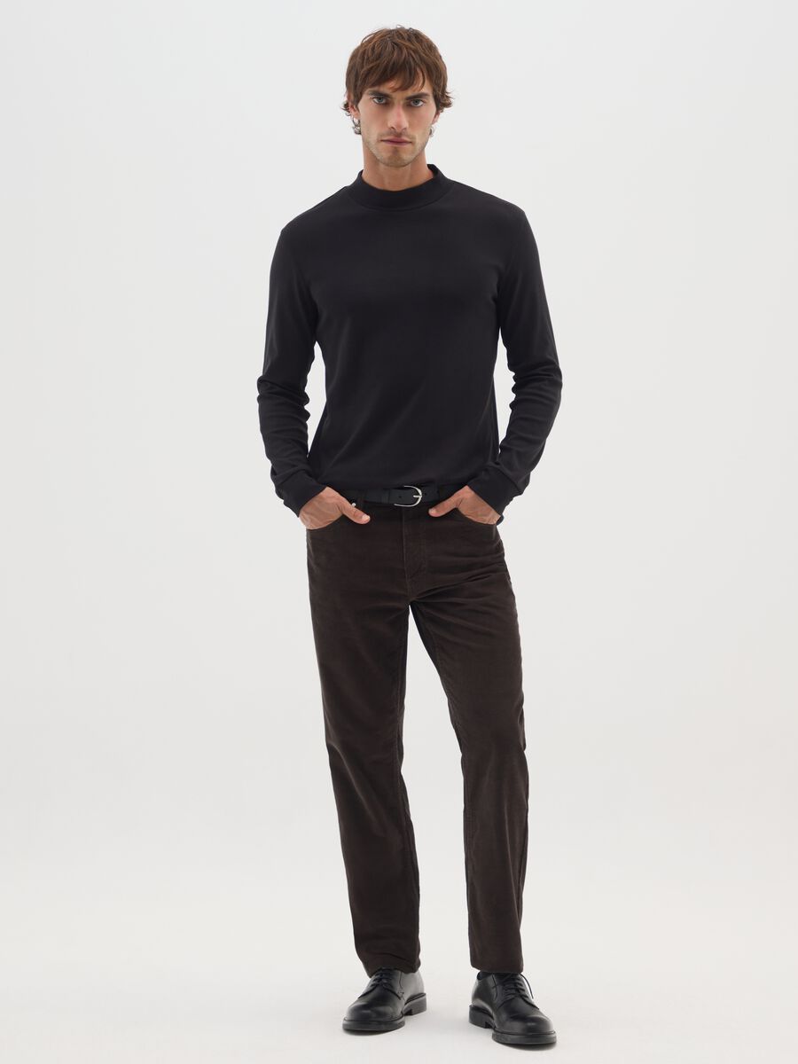 Black Pure Cotton Regular Fit Jumper_1