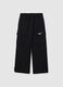Black Stretch Fabric Cargo Trousers Regular Fit Everlast_4