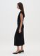 Deep V Black Long Dress Slim Fit_2