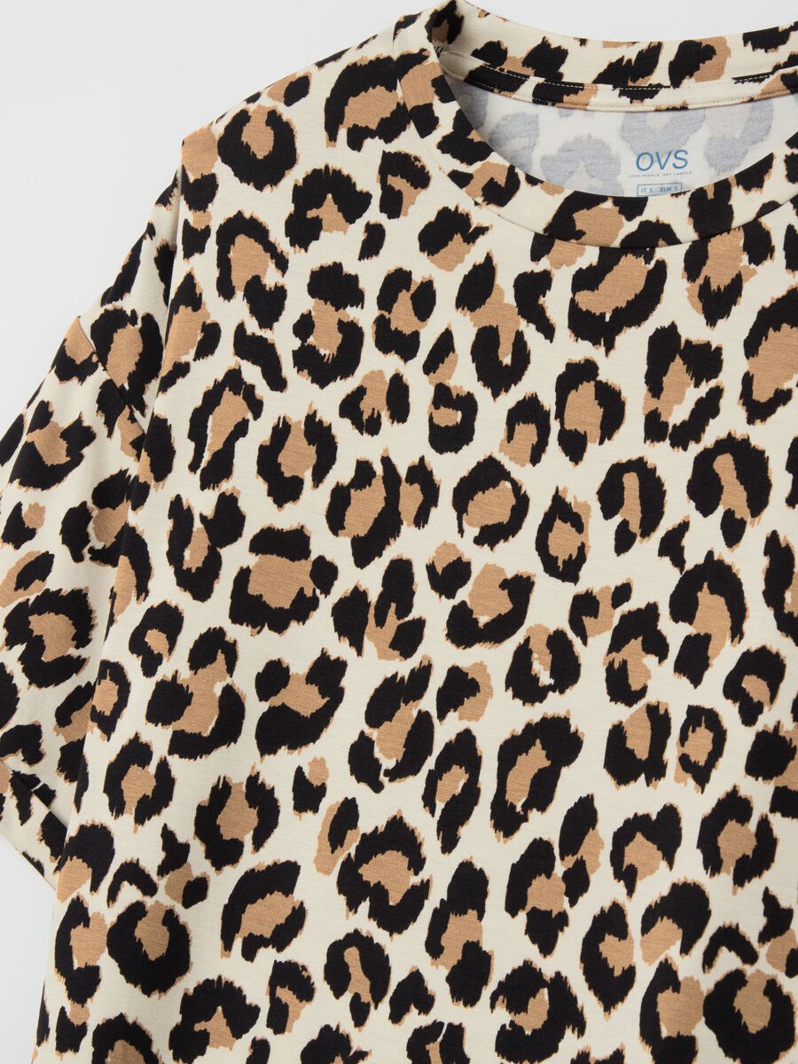 Animal print T-shirt with kimono sleeves_5