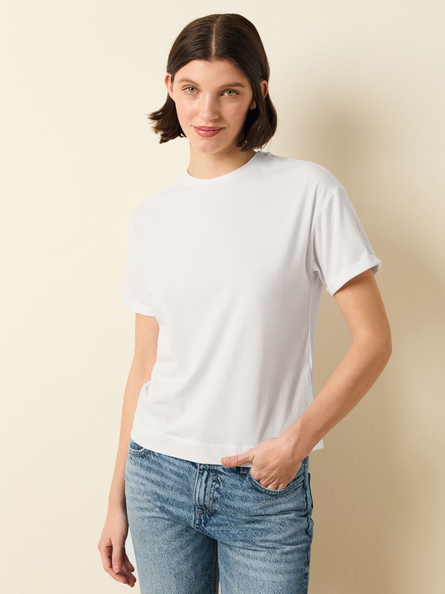 Stretch cotton and modal T-shirt_1