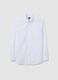 White cotton blend regular fit easy iron shirt_4