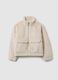 Girls' padded beige jacket with hood_3